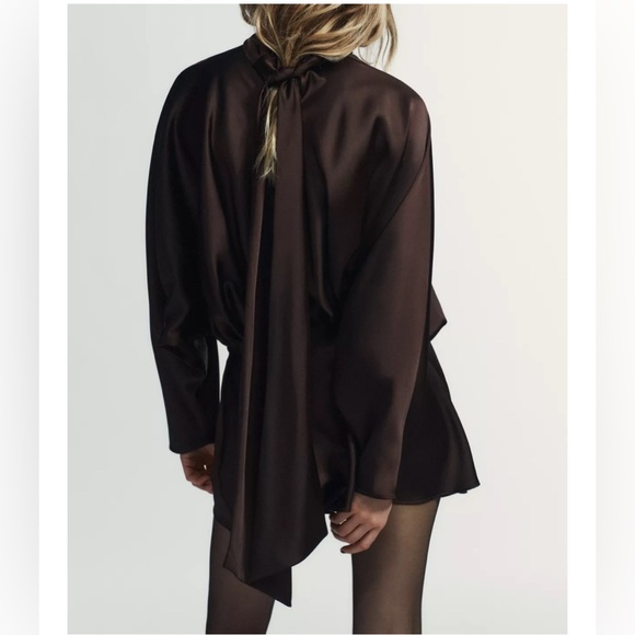 Zara satin effect scarf mini dress - Picture 2 of 4